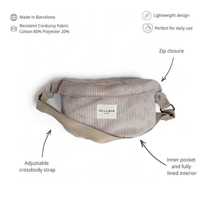 Corduroy Fanny Pack – Taupe (Tofe)