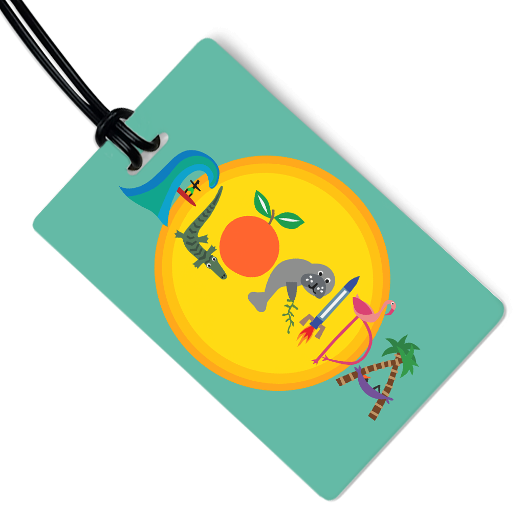 Florida Luggage Tag w/ Black Strap