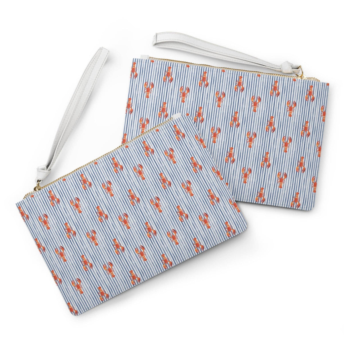 Coastal Lobster Stripe Wristlet Clutch