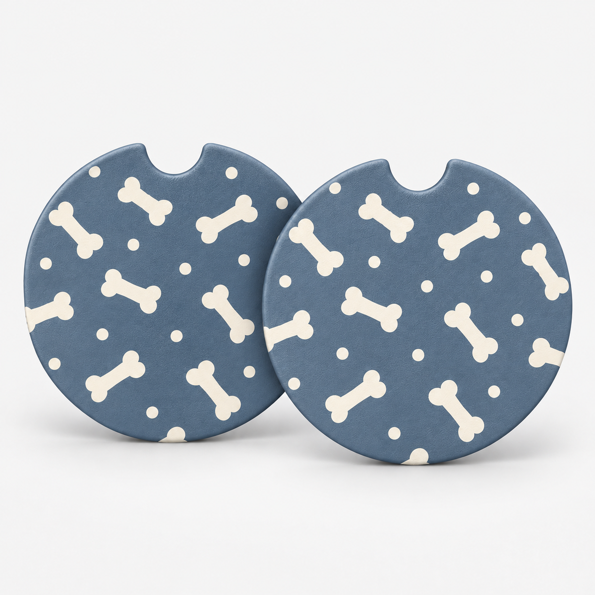 Jolitee Car Coasters, Absorbent Neoprene CupHolder Dog Lover