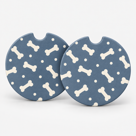 Jolitee Car Coasters, Absorbent Neoprene CupHolder Dog Lover
