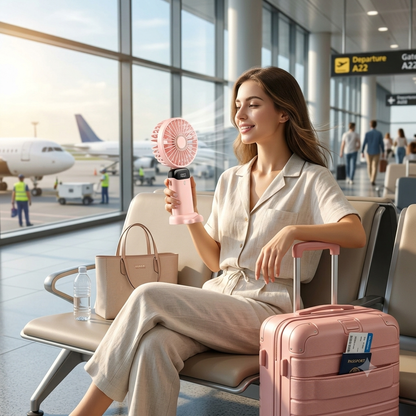 Portable Foldable Handheld Fan | Phone Stand & LED Display