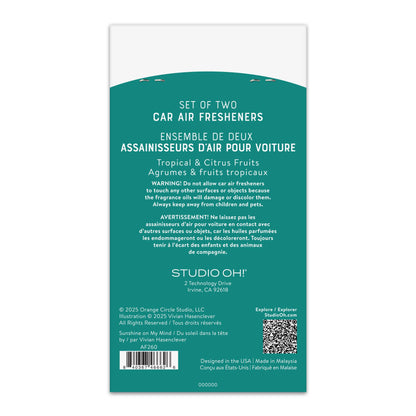 Sunshine on My Mind Car Air Freshener