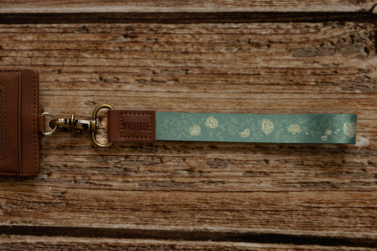Vine Wristlet Keychain Lanyard- Floral Printed Design