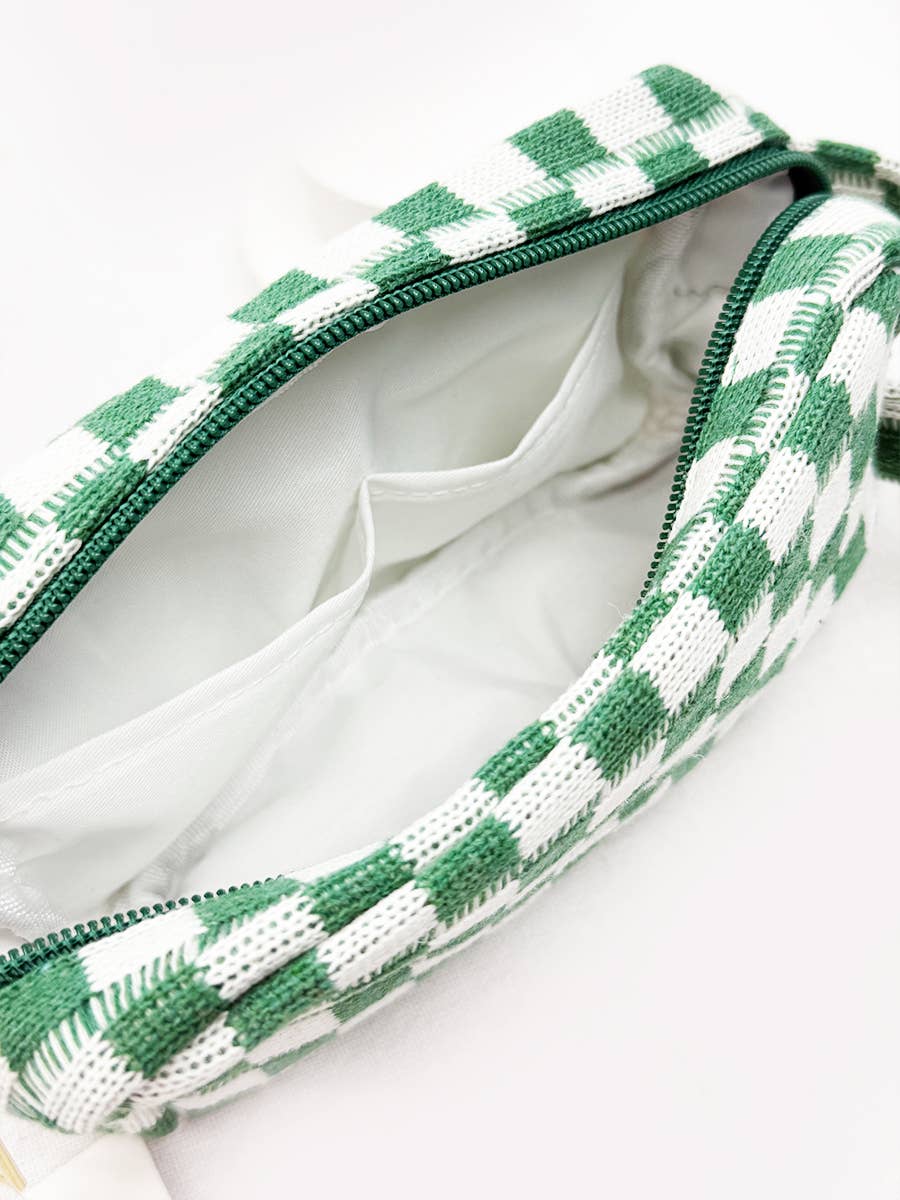 Famous Checker Cosmetic / Toiletry Bag with handle