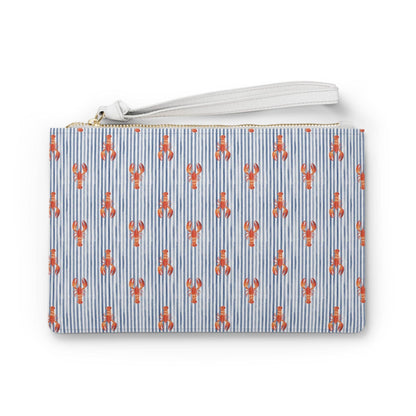 Coastal Lobster Stripe Wristlet Clutch