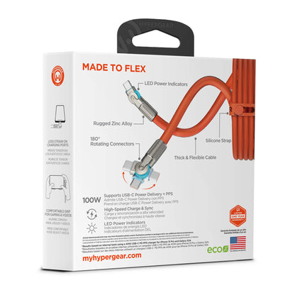 Chunky180° 100W USB-C to USB-C Rugged Fast Charge Cable 6ft