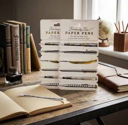 Fabulously Flat Paper Pens, Flat Bookmark Pen, Pen Bookmarks, Smooth Writing Pen, Practical Black Ink Double-Sided Ultra-Thin Paper Pen, for Writing And Marking Pages