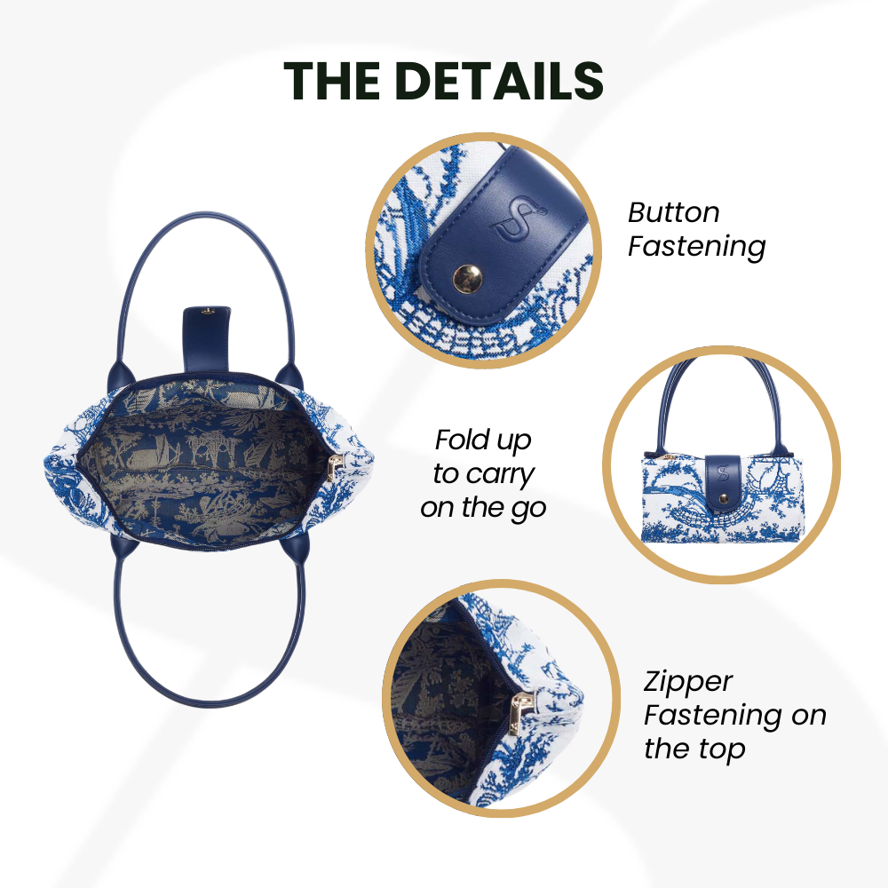 THE BRITISH MUSEUM CHINOISERIE FOLDING BAG