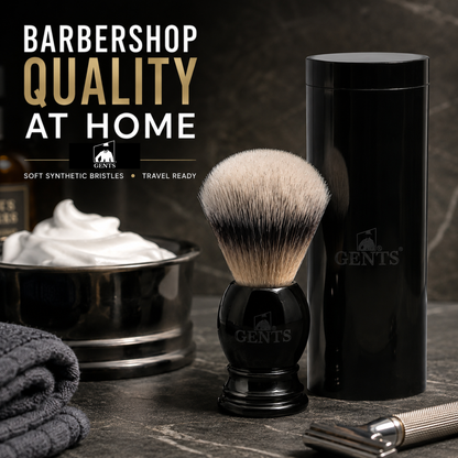 GBS Synthetic Travel Shaving Brush & Travel Tube
