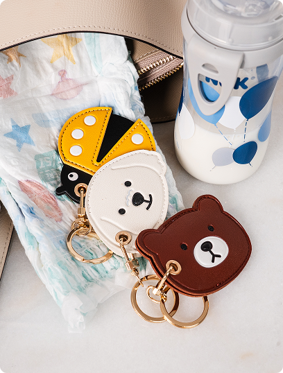 Little Explorer Universal Tracker Charm — Brown Bearo