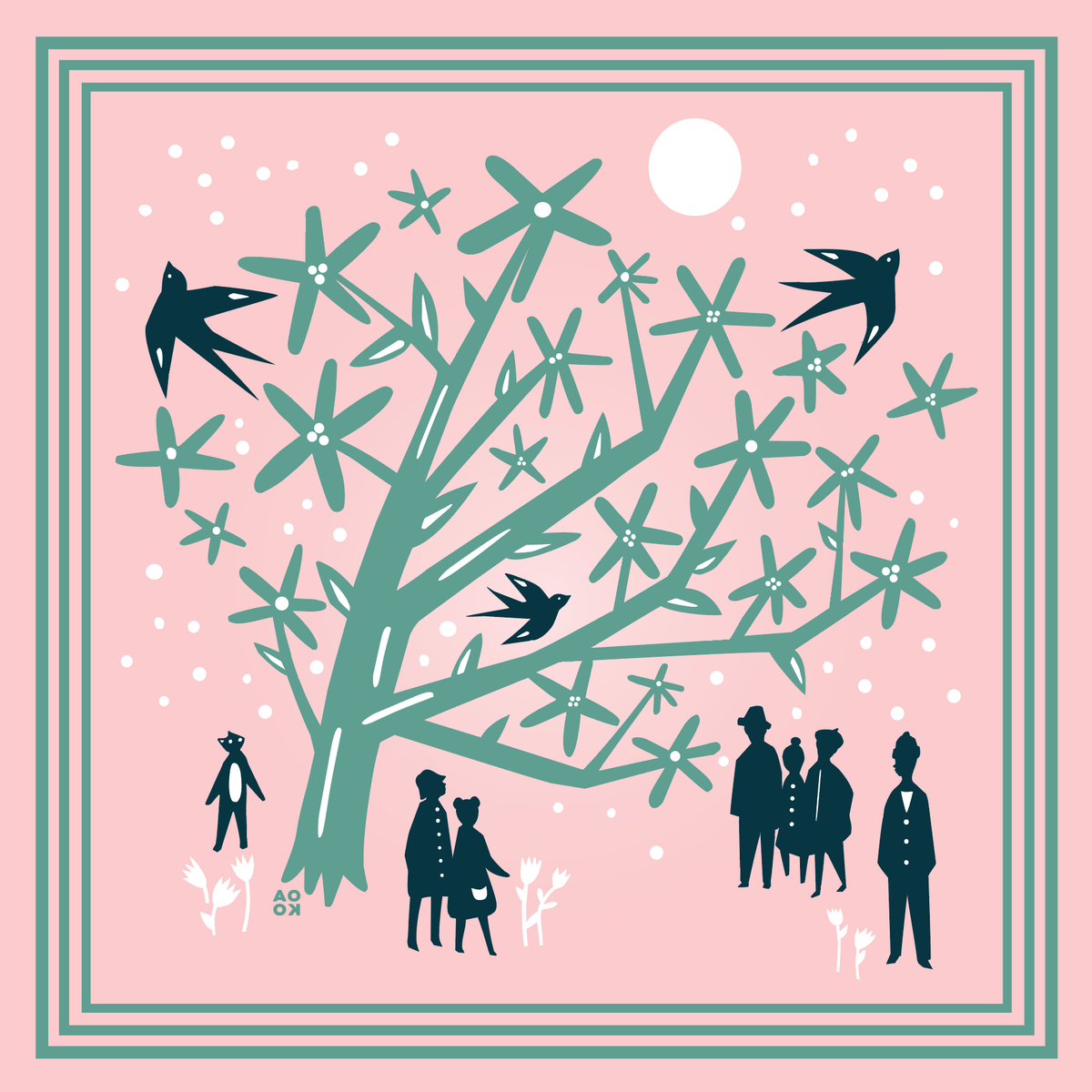 Bandana - Cherry Blossom Stroll