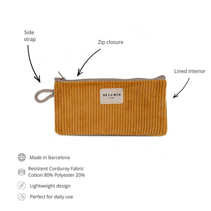 Corduroy Glasses Case – Mustard (Taz)