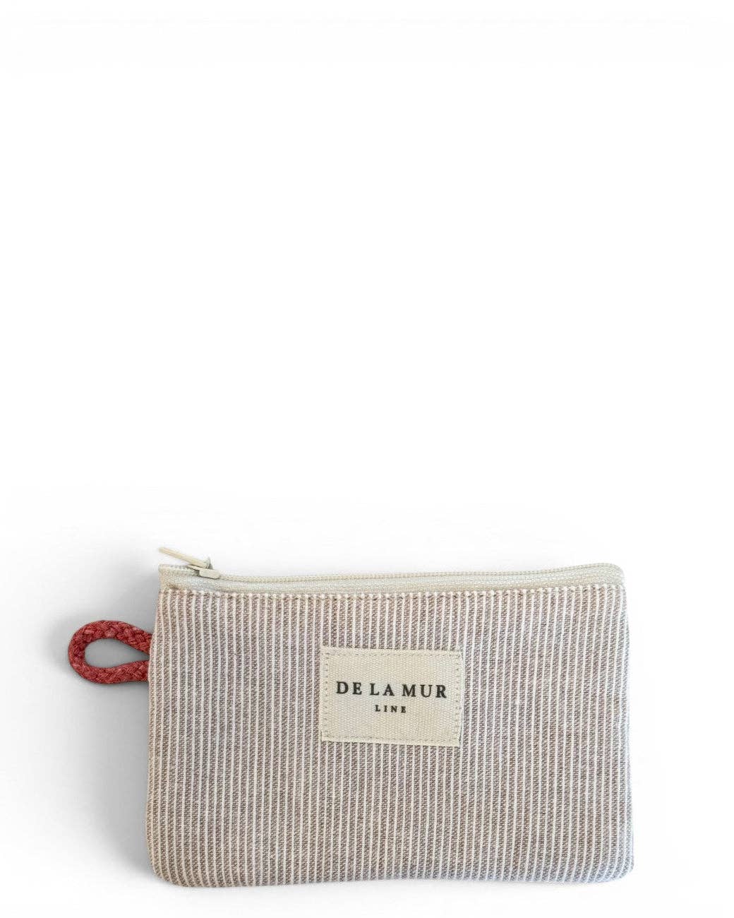Striped Coin Purse – Gray & Cream (Ibi)
