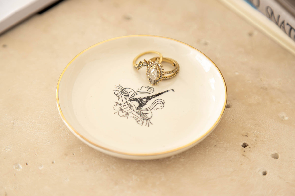 NOIR EIFFEL ROUND TRINKET DISH
