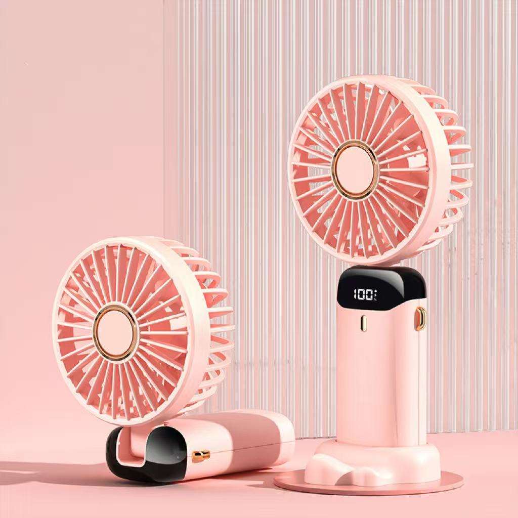 Portable Foldable Handheld Fan | Phone Stand & LED Display