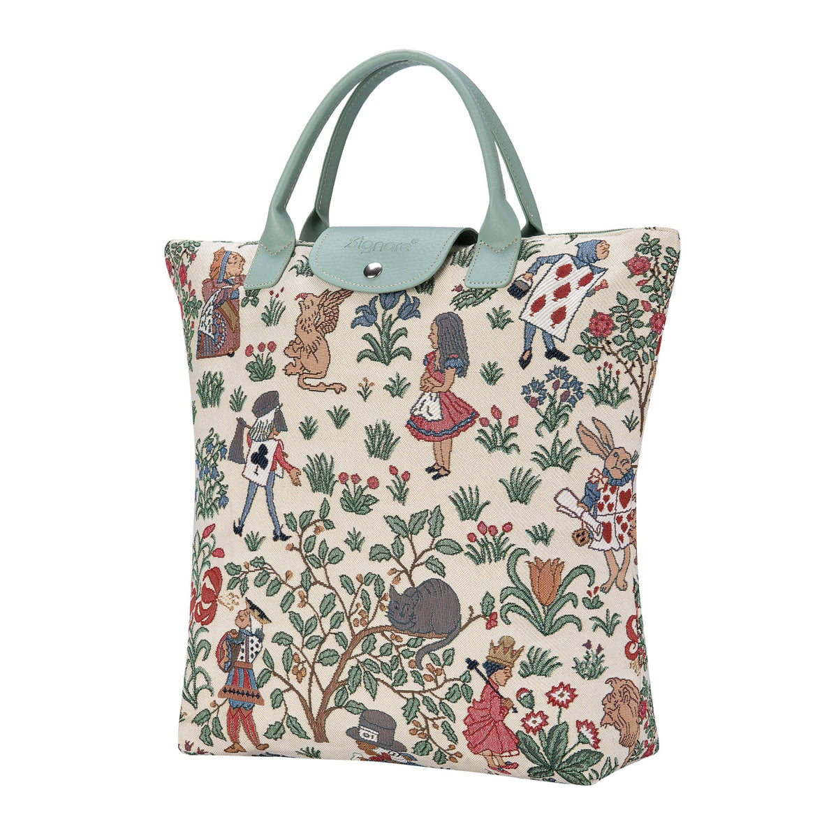 ALICE IN WONDERLAND FOLDAWAY GROCERY BAG