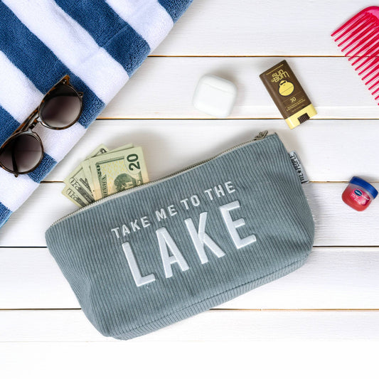 Lake - Corduroy Zippered Pouch