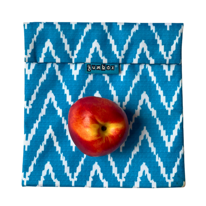 Zero Waste Sandwich Bag - Teal Zig Zag