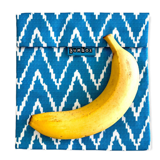 Zero Waste Sandwich Bag - Teal Zig Zag