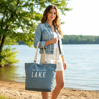 Lake - Corduroy Tote Bag