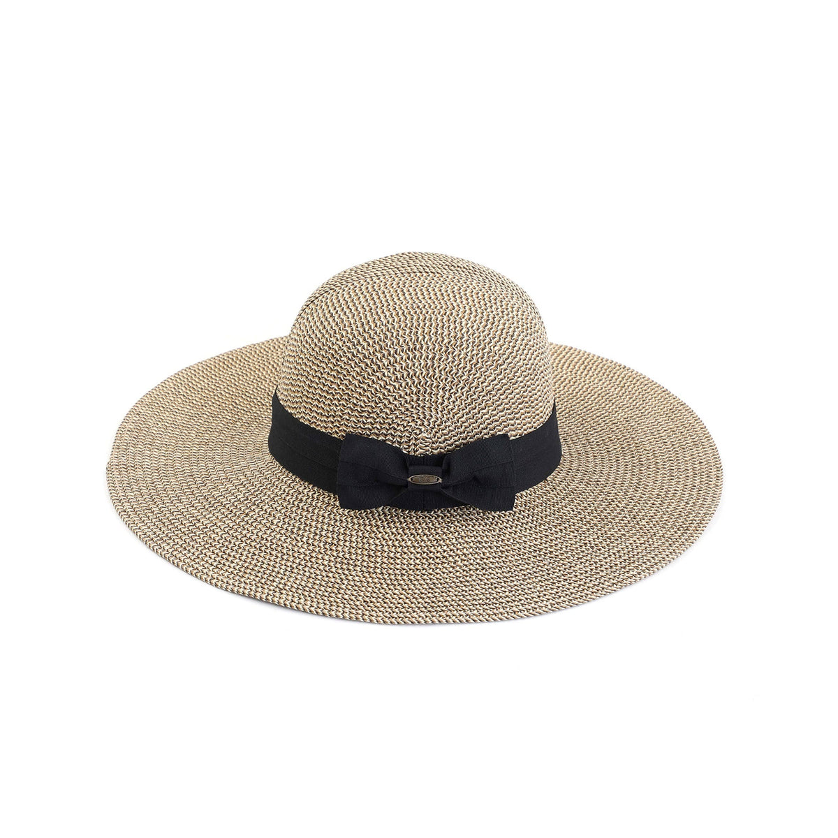 Funky Junque Foldable Straw Sunhat - Brown Multi