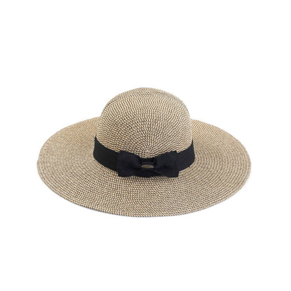 Funky Junque Foldable Straw Sunhat - Brown Multi