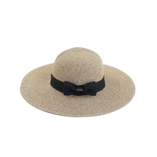Funky Junque Foldable Straw Sunhat - Brown Multi