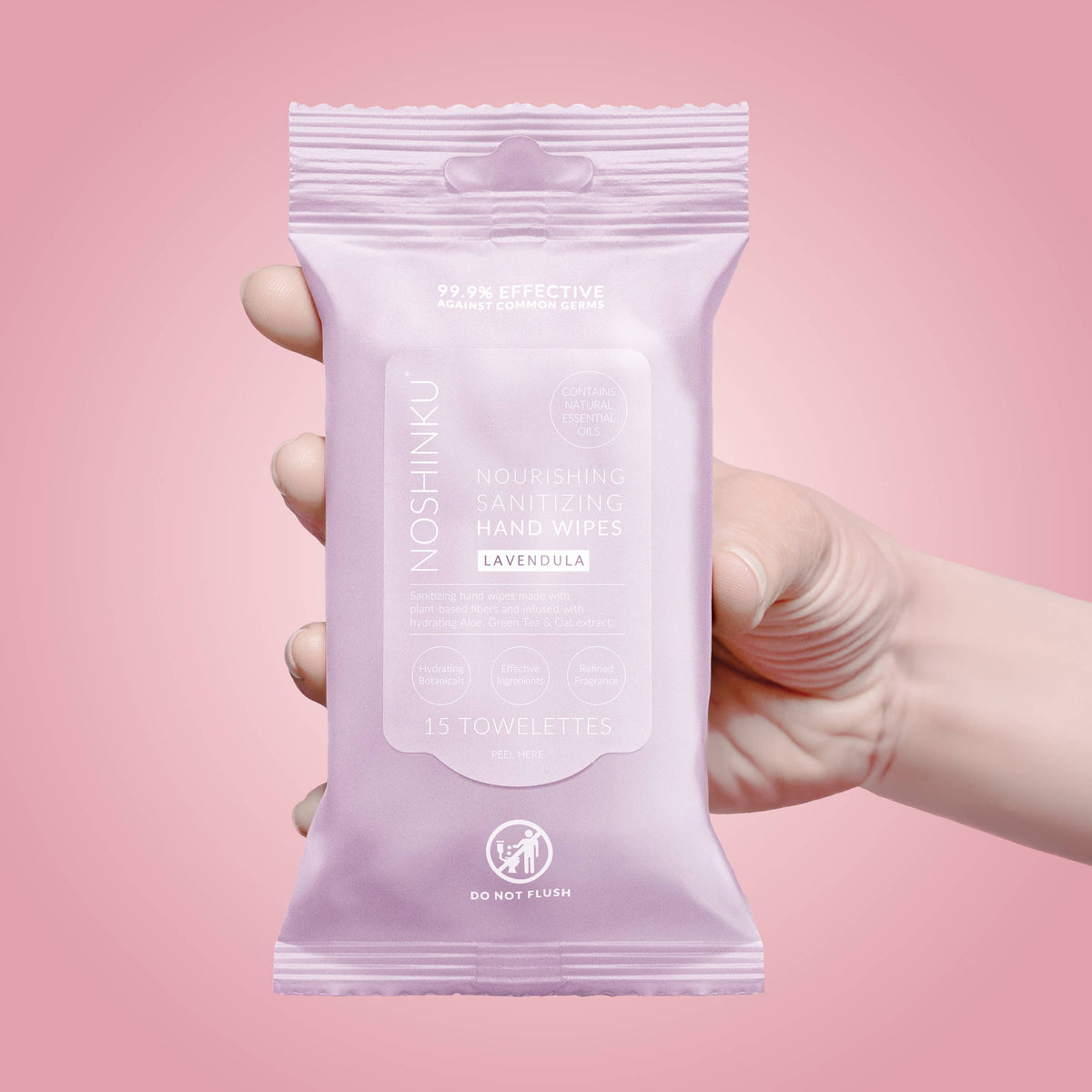 Lavender Nourishing Hand Sanitizing Travel Wipes