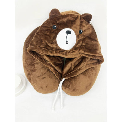 Cute Travel Neck Pillow with Hoody