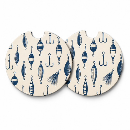 Jolitee Car Coasters, Absorbent Neoprene CupHolder Lakehouse