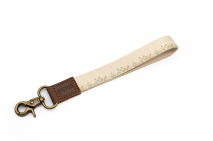 Flower Field Wristlet Keychain - Floral Printed Design