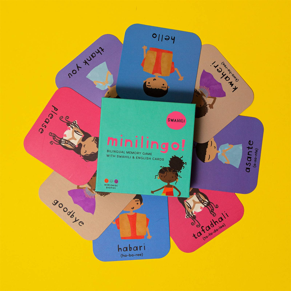 Minilingo Swahili/English Bilingual Flashcards for Kids