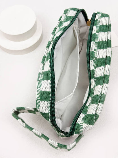 Famous Checker Cosmetic / Toiletry Bag with handle