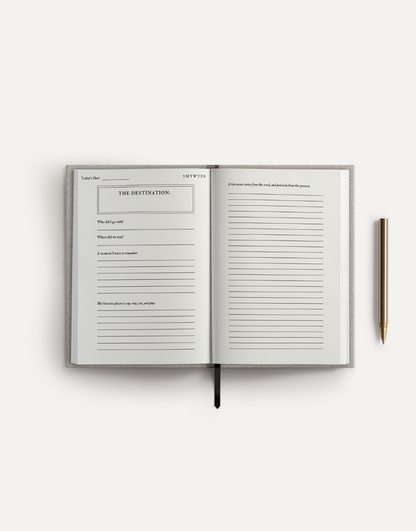 Postcards From The Present: Travel Journal | Linen Notebook