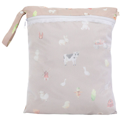 Dual-Compartment Wet/Dry Bag with Mesh Pocket (Farm)