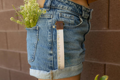 Flower Field Wristlet Keychain - Floral Printed Design