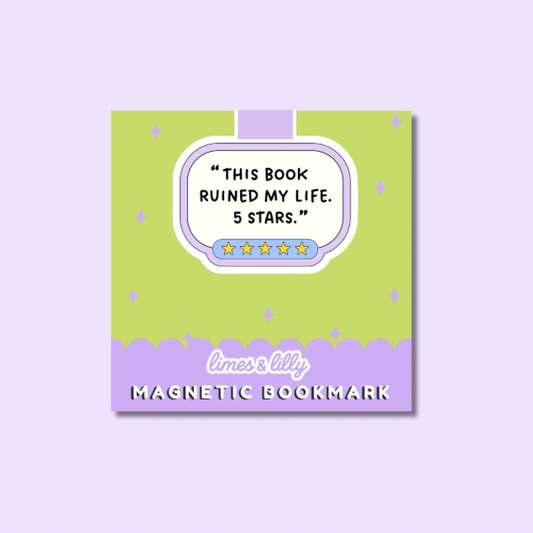 This Book Ruined My Life 5 Stars Magnetic Bookmark