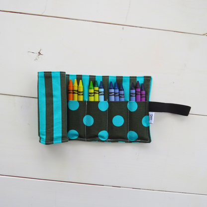 Crayon Roll-Up Organizer – Travel Art Storage for Kids