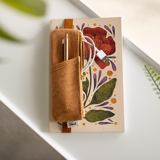 Burgundy Bloom Layflat Notebook & Pouch Set NBPOUCHSET1378L