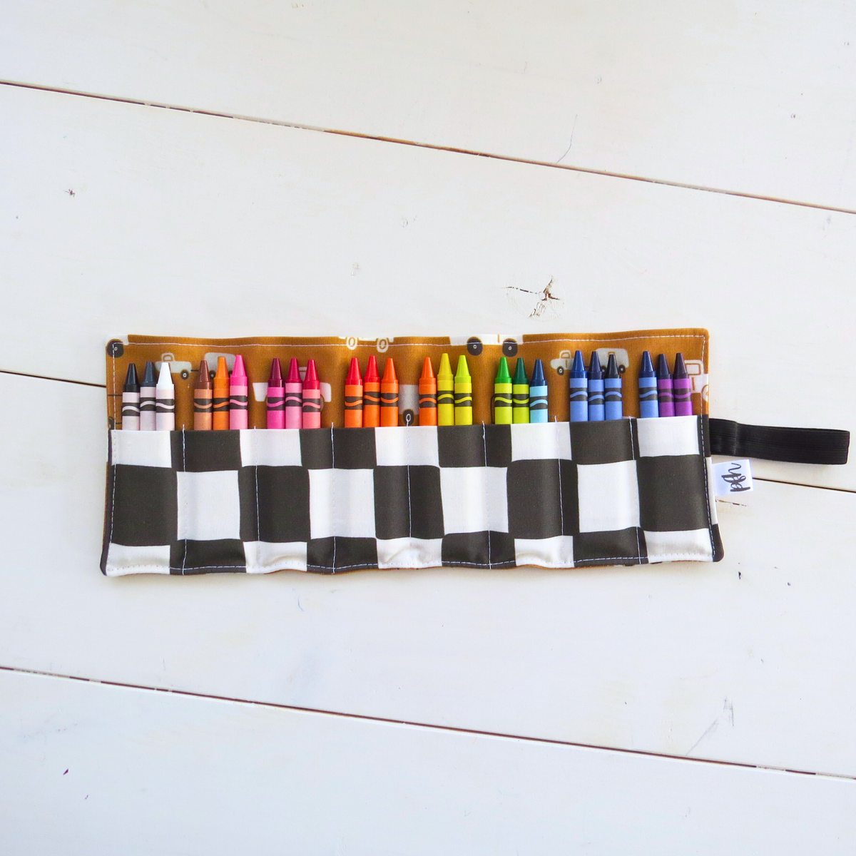 Car + Truck Crayon Roll-Up – Travel Art Organizer for Kids