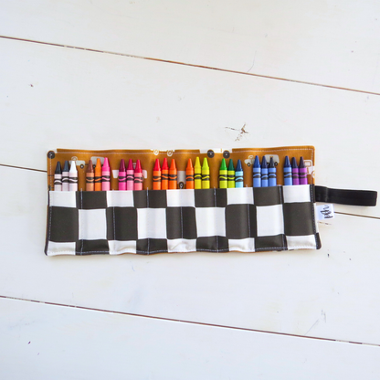 Car + Truck Crayon Roll-Up – Travel Art Organizer for Kids