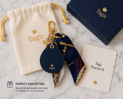 Spirit Animal AirTag Bag Charm — Deep Blue Butterfly
