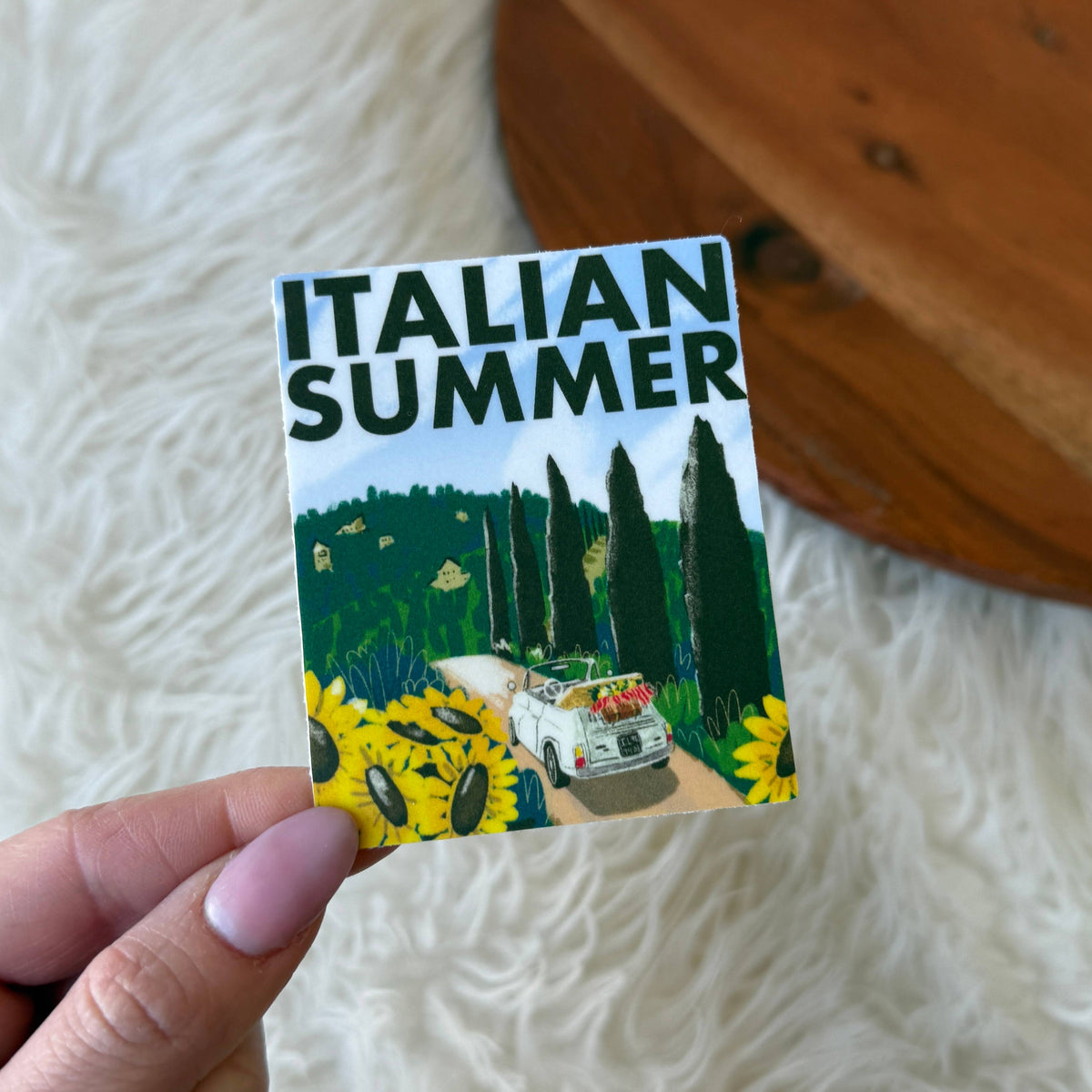 "Italian Summer" Vintage Poster Sticker
