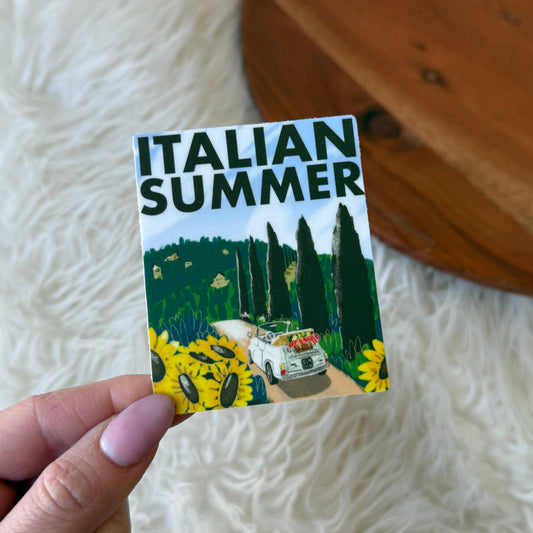 "Italian Summer" Vintage Poster Sticker