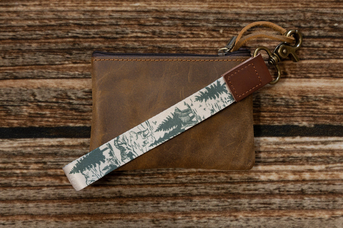 Woodland Landscape Wristlet Keychain