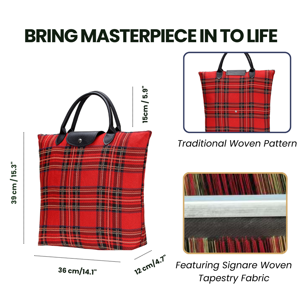ROYAL STEWART TARTAN FOLDAWAY GROCERY BAG