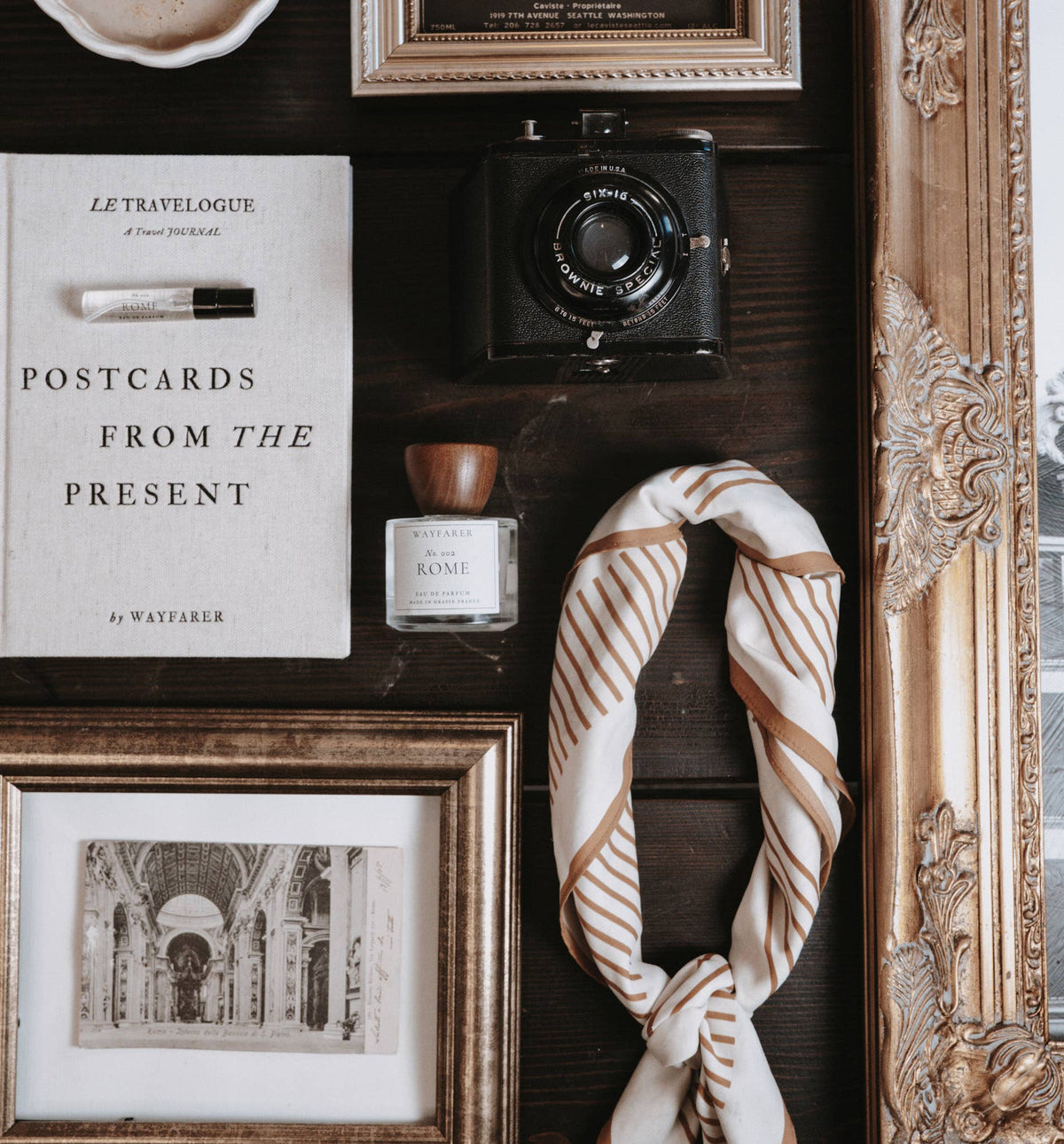 Postcards From The Present: Travel Journal | Linen Notebook