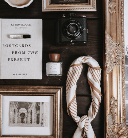 Postcards From The Present: Travel Journal | Linen Notebook