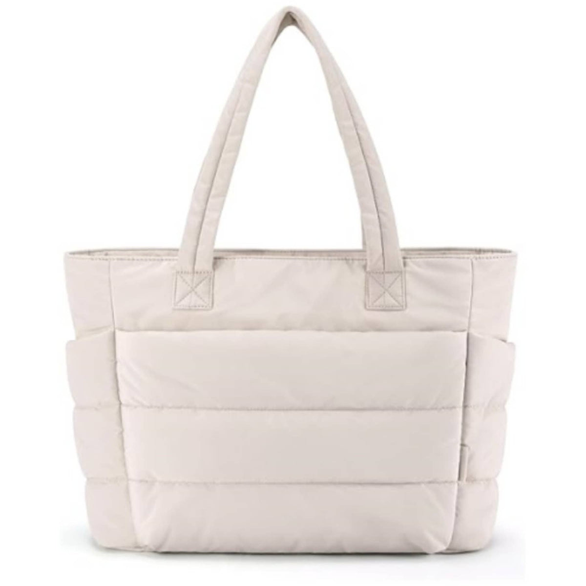 Quilted Nylon Tote- Lightweight Puffer Handbag